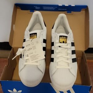 Adidas Classic White and Black Sneakers